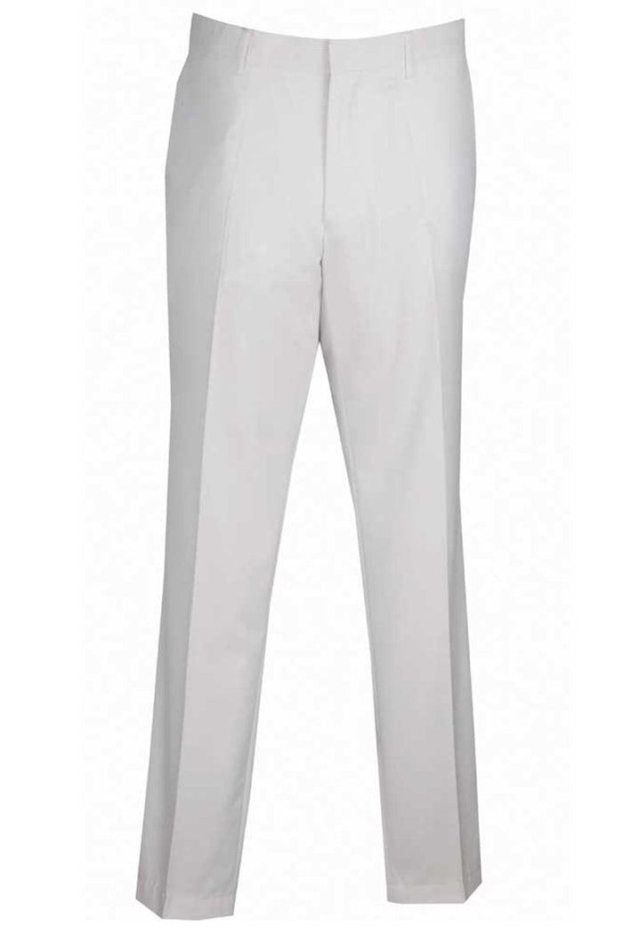Mens Skinny Fit Wool Feel Flat Front Dress Slacks in Grey by Vinci