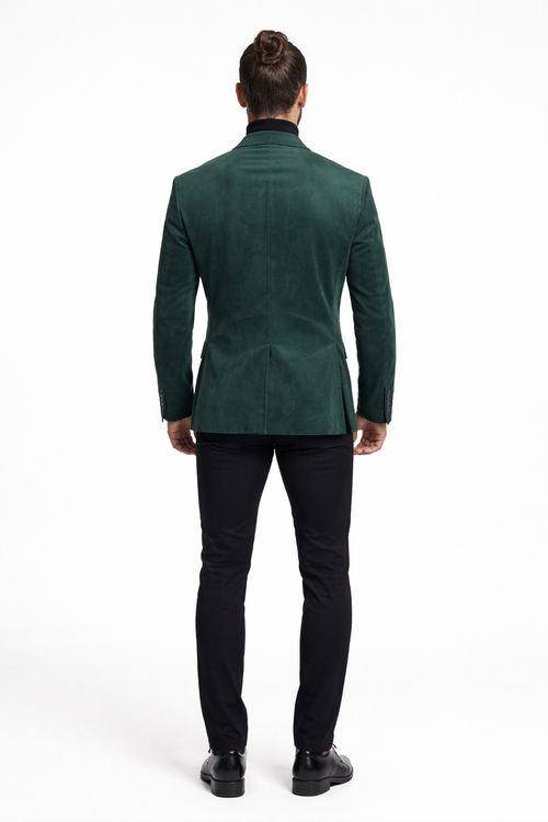 Zacchi Men’s Hunter Green Micro Suede Sport Coat