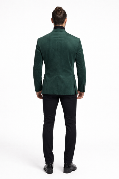 Zacchi Men’s Hunter Green Micro Suede Sport Coat