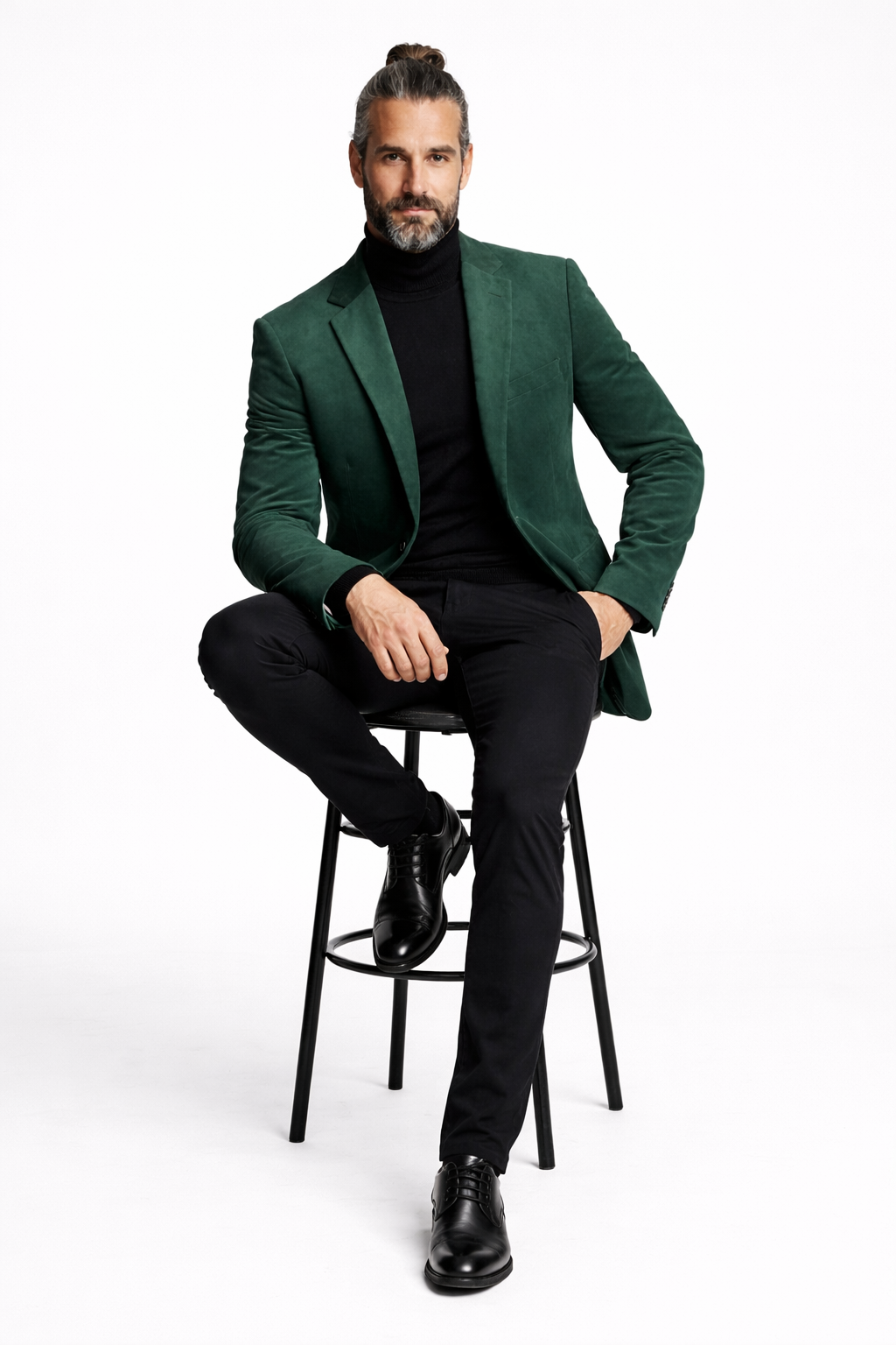 Zacchi Men’s Hunter Green Micro Suede Sport Coat