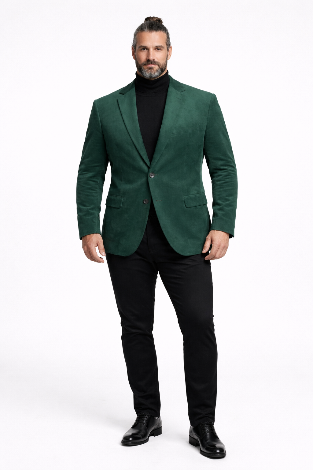 Zacchi Men’s Hunter Green Micro Suede Sport Coat