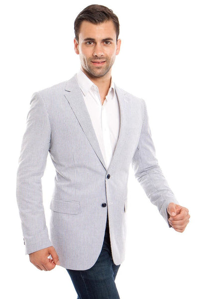 Men's Black Seersucker Sport Coat in 34 Short