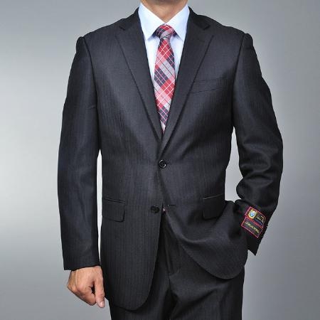 Piece Suit - Tweed Wedding Suit Liquid Jet Black Herringbone Tweed 2-button Suit 