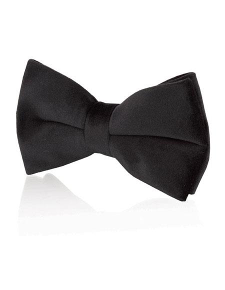  Men's Black Alexander Dobell Velvet Fashion Bow Tie
