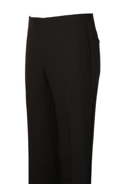   Black Clothing  100% Wool Flat Front Dress Pants
