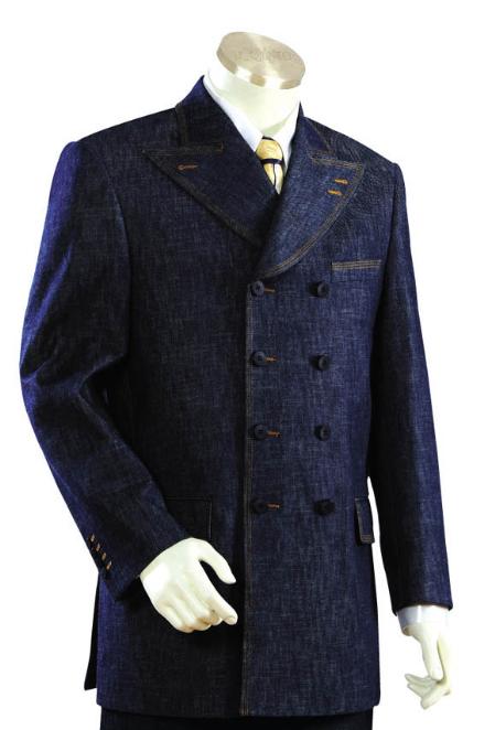 Long Long length Zoot Suit For sale ~ Pachuco men's Suit Perfect for Wedding in Blue Color 