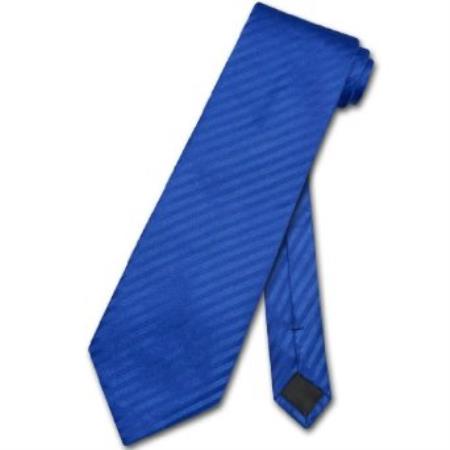 royal blue pastel color Striped Vertical Stripe Design Neck Tie 