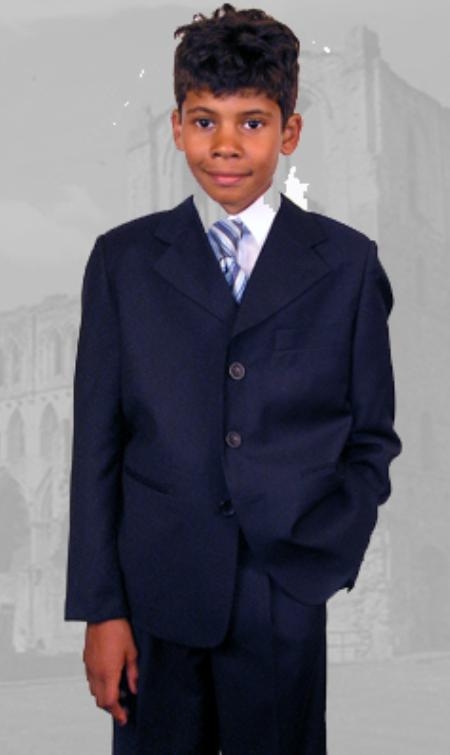 B-100 Navy Boy's Dress Boys And Men Suit For Teenagers Hand Made 