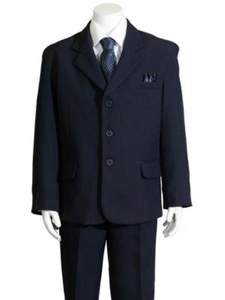 Kids Boys Navy 5 Piece Boys And Men Suit For Teenagers