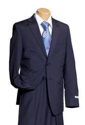 Kids Boys Navy Blue Shade 5 Piece 2 Button Style Suits For Teenagers
