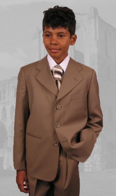 B-100 Bronze Boy's Dress Boys And Men Suit For Teenagers Hand Made 