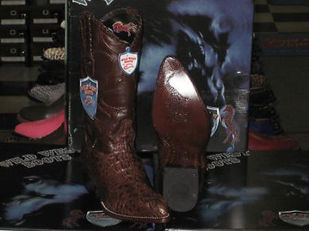 Wild West brown color shade Genuine Crocodile ~ Alligator skin Western Cowboy Boot (D) 