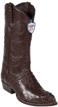 Wild West brown color shade J-Toe cai ~ Alligator skin Hornback Cowboy Boots 