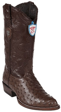Wild West brown color shade Full Quill Ostrich Cowboy Boots 