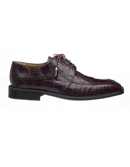 Men's Ferrini Burgundy Genuine Alligator Shoes