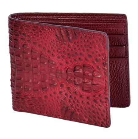 Wallet ~ billetera ~ CARTERAS Burgundy ~ Maroon ~ Wine Color Genuine Gator Card Holder Wallet 