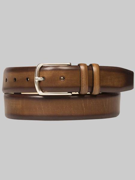  Mezlan Brand Men's Genuine Calfskin Camel Skin Belt