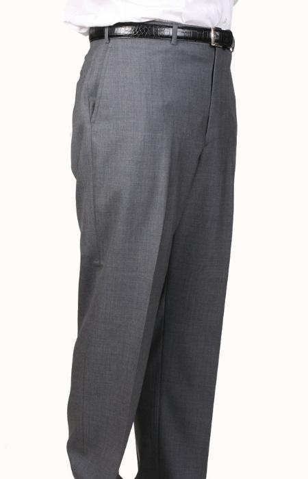 Medium Dark Grey Masculine color Bond Flat Front Trouser 