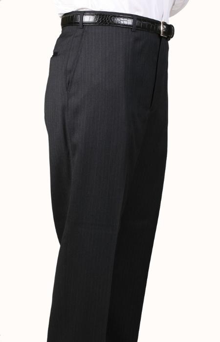 Dark Grey Masculine color Bond Flat Front Trouser Wool