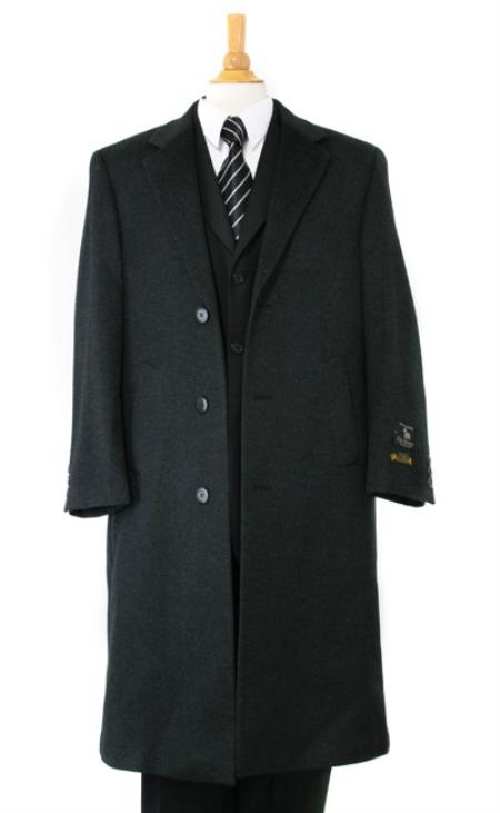 Harward Luxurious Dark Grey ~ Gray Topcoat Masculine color Gray soft finest grade Cashmere&Wool Fabric overcoats outerwear notch lapel 