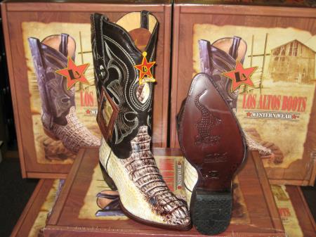 Authentic Los altos Natural Genuine Crocodile ~ Alligator skin Western Cowboy Boot (D) 