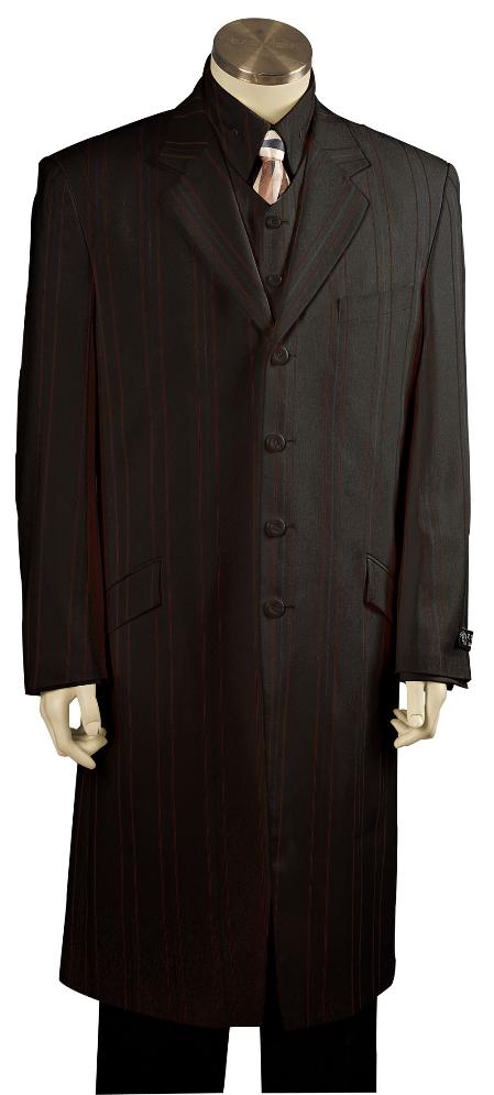 Solid Liquid Jet Black Exclusive Fashion Long length Zoot Suit For sale ~ Pachuco men's Suit Perfect for Wedding Liquid Jet Black 