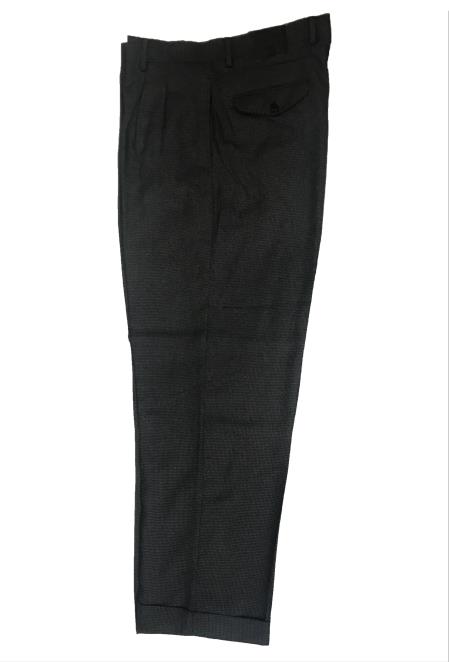 Dark Grey Mini Checker Wide Leg Slacks ~ Dress Pants Patter 1920s 40s Fashion Clothing Look ! 