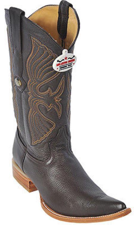 Deer brown color shade Authentic Los altos Western Boots Cowboy Design Pointy Toe 