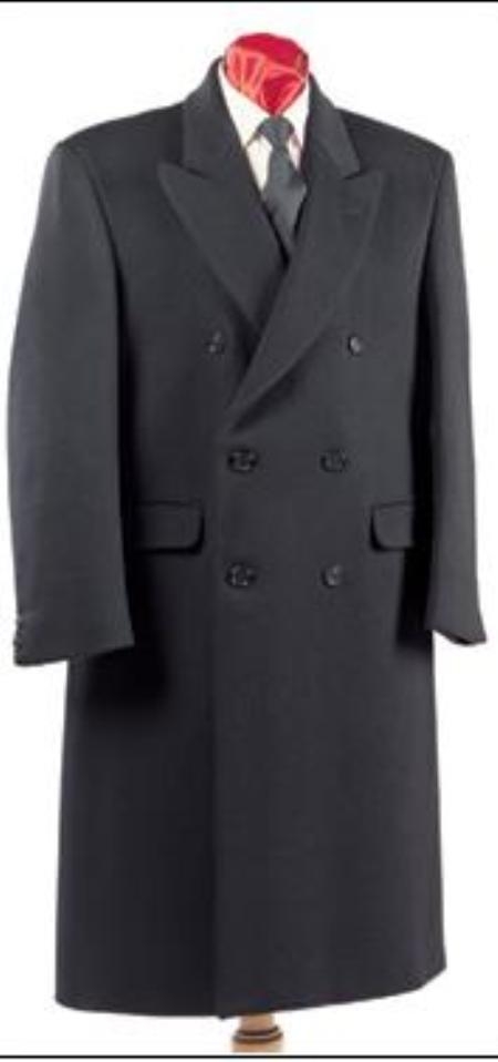 Rafael Fully Lined Double Breasted Wool Fabric Blend Long overcoats outerwear ~ Topcoat full length 