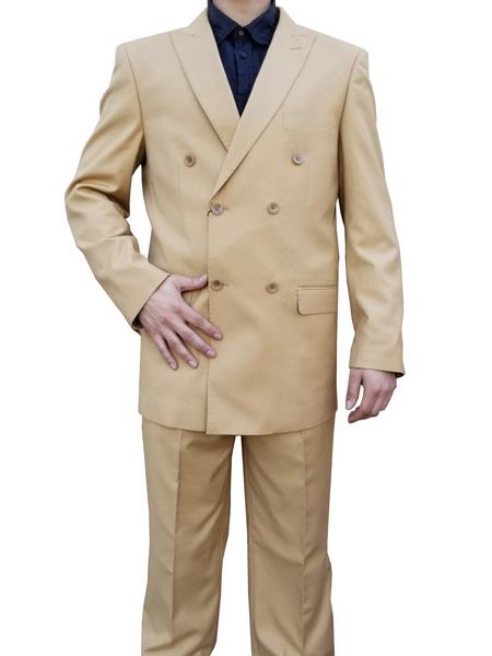  Alberto Nardoni Best men's Italian Suits Brands Double breasted Suit Camel ~ Khaki ~ Tan ~ Bronz