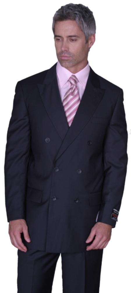 JPR-27 SOILD Dark Grey Masculine color DOUBLE BREASTED Wool Fabric SUIT HAND MADE 