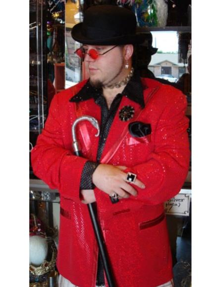 men's Red Double Breasted Blazer ~ Sport Jacket Coat 