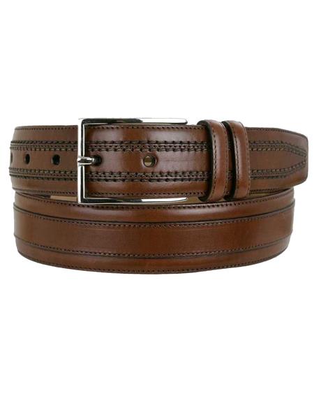  Mezlan Brand Men's Genuine Leather Cognac Skin Belt