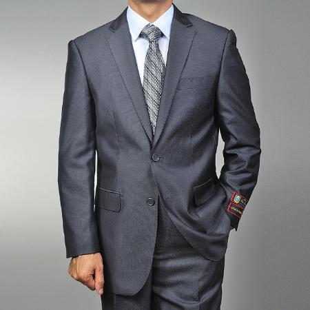 Grey Teakweave 2-button Suit 