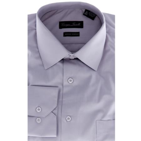 Affordable Clearance Cheap Mens Dress Shirt Sale Online Trendy - Modern-fit Dress Shirt Grey 