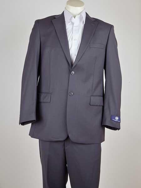  Grey Two Button Single Breasted Notch Lapel Suit