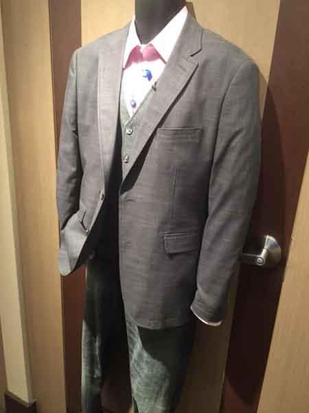 Men’s Grey Notch Lapel 2 Button Style Sport Jacket Single Breasted Vest Blazer Online Sale
