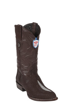 Wild West J-Toe brown color shade Single Stone Cowboy Boots 