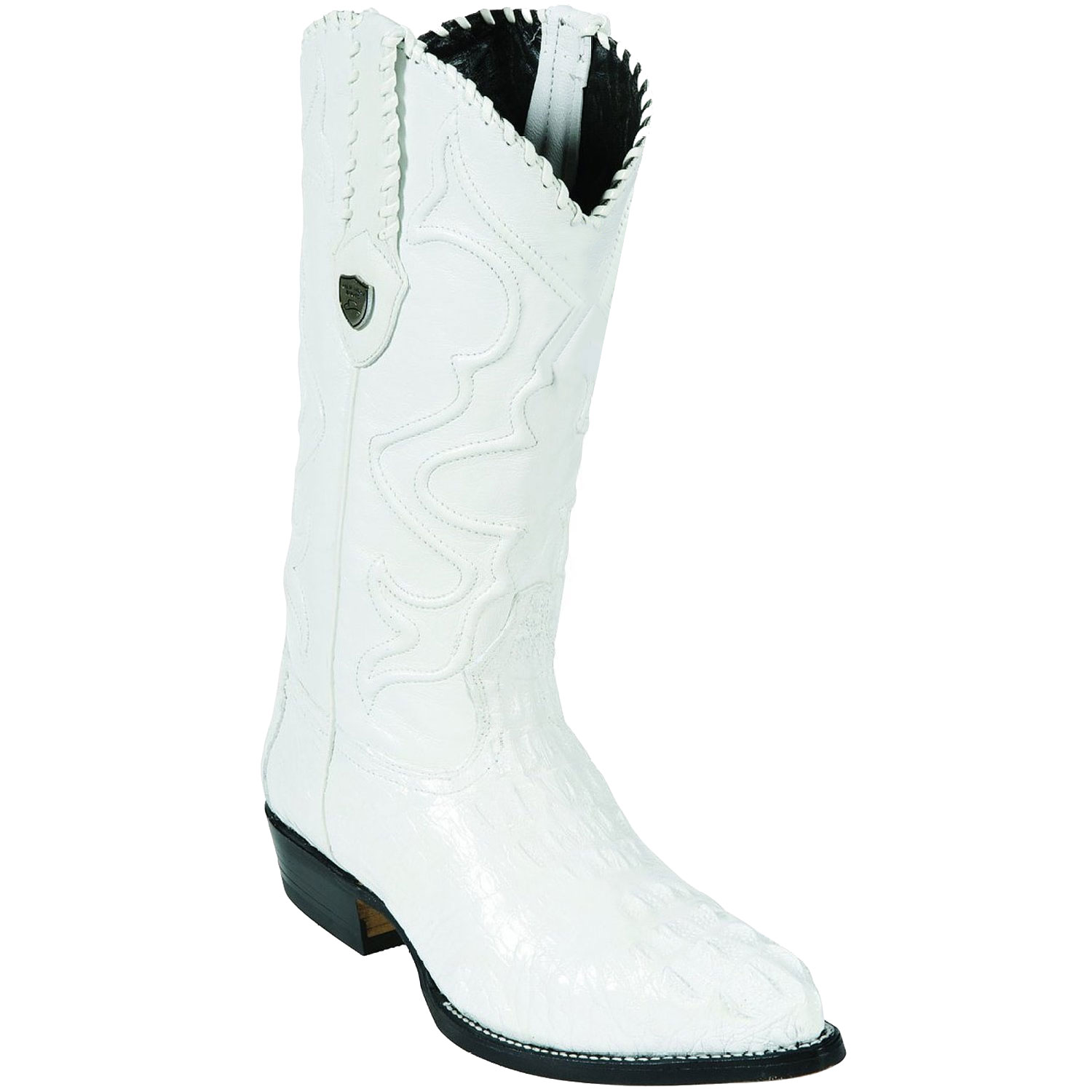 Wild West J-Toe White cai ~ Alligator skin Tail Cowboy Boots 