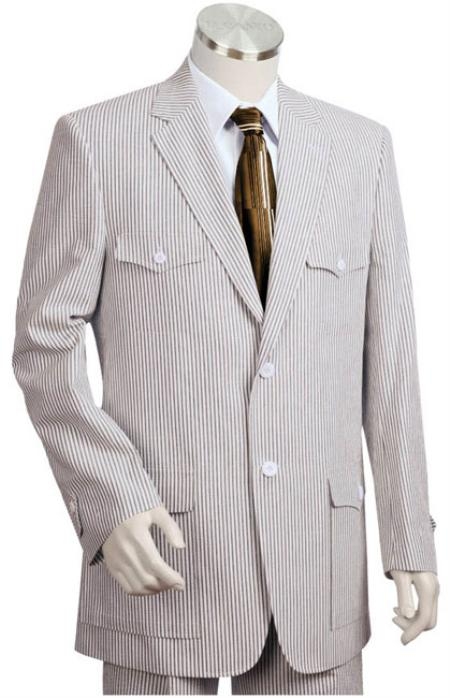Sear Sucker Suit Seersucker Suit Grayoffwhite Cotton  Fabric Suits for Online 