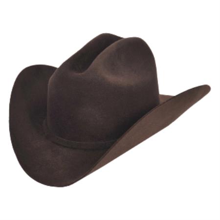 Authentic Los altos Hats-Joan Style Felt Cowboy Hat – brown color shade 