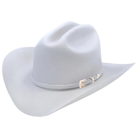 Authentic Los altos Hats-Joan Style Felt Cowboy Hat - Gray 