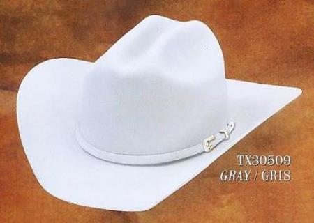 Cowboy Western Hat Texas Style 4X Felt Hats By Authentic Los altos Gray Wool
