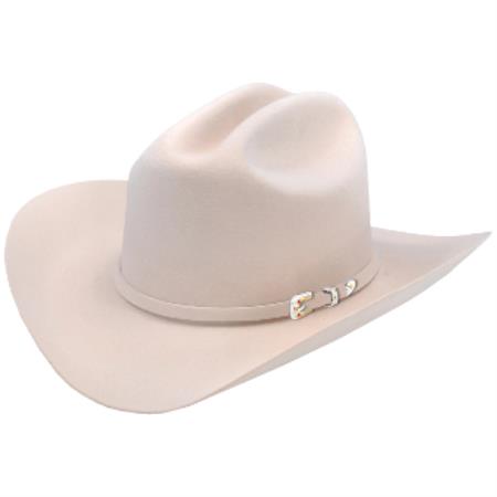 Authentic Los altos Hats-Joan Style Felt Cowboy Hat - Silver Belly 