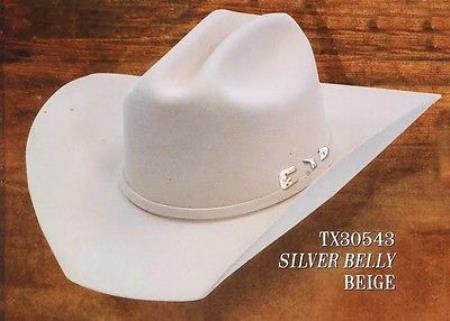 Cowboy Western Hat Texas Style 4X Felt Hats By Authentic Los altos Silver Belly Wool