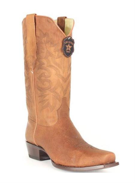 Men's Honey 7 Toe Genuine Premium Leather Cowboy Boots