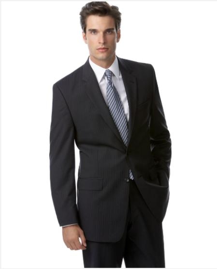 Authentic Mantoni Brand Navy Blue Shade Stripe ~ Pinstripe Suit separates online 