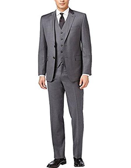  Alberto Nardoni Best men's Italian Suits Brands Suit Slim Skinny European fit Vested 3 Pieces Medium Gray Suit Notch Lape
