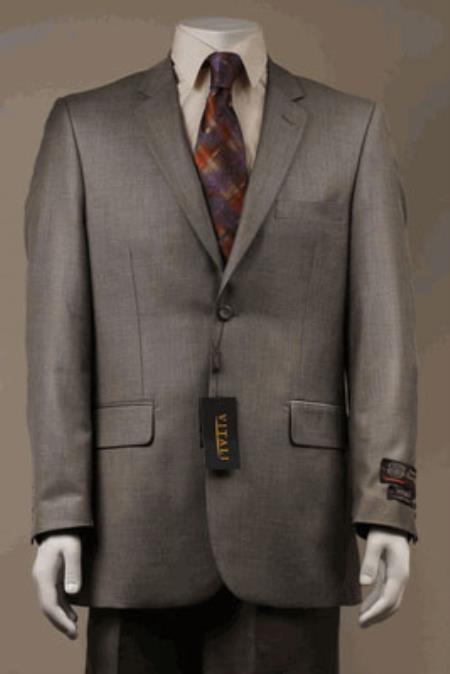 Big and Tall Size 56 to 72 2-Button Suit Textured Patterned Sport Coat Fabric Beige 