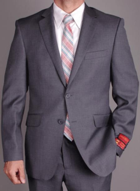 Authentic Mantoni Brand 2 Button Style Slim narrow Style Cut Suit Dark Grey Masculine Color : Charcoal Suit